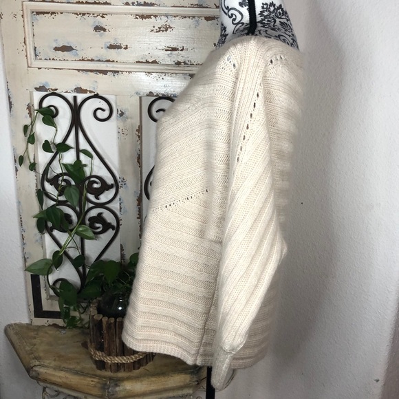 Reiss cream off shoulder cashmere blend sweater - Picture 2 of 8